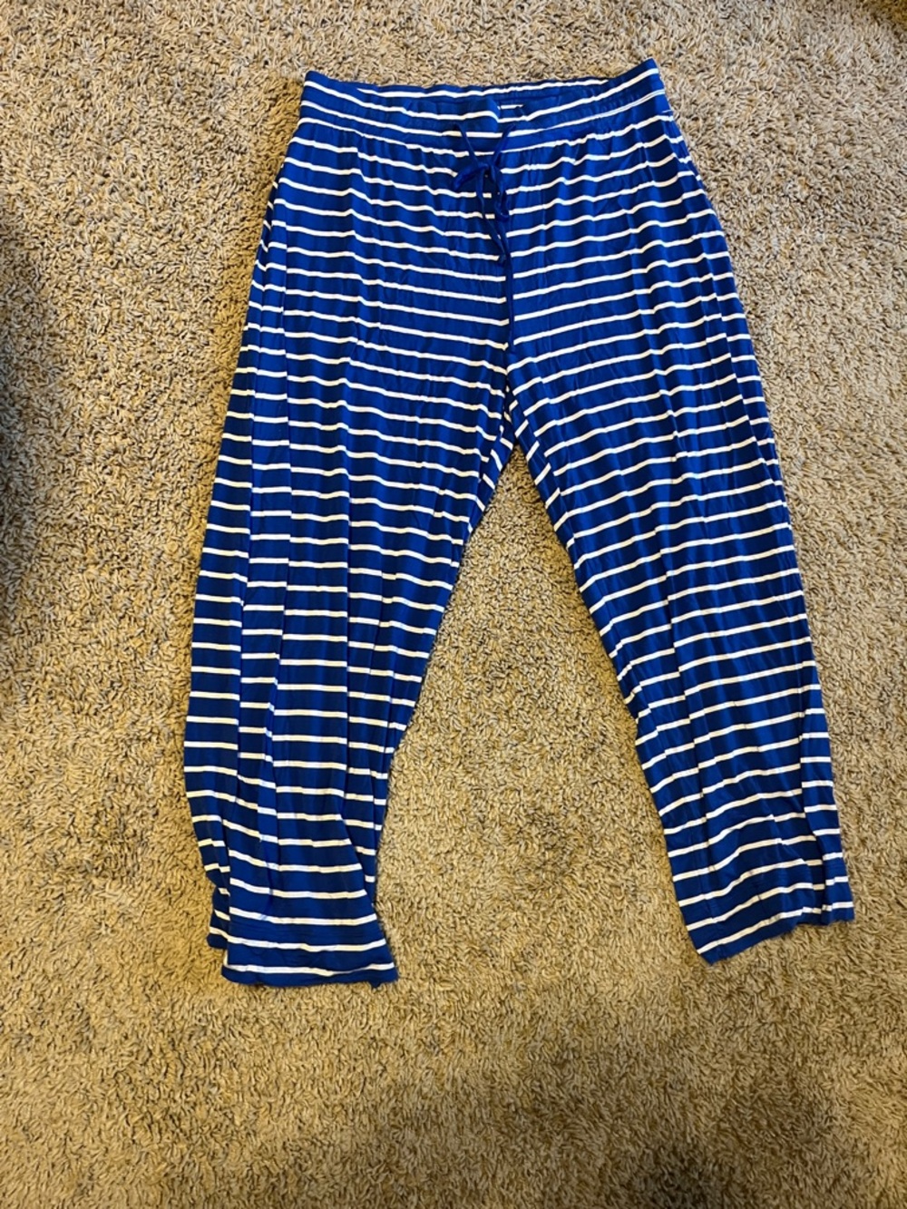 Women's Blue & White Striped Pajama Pants